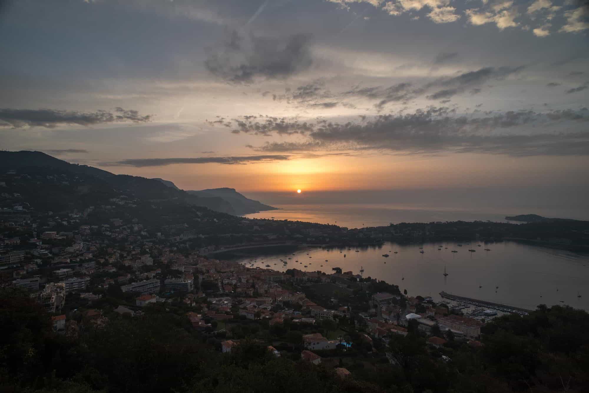 Sunrise over the French riviera